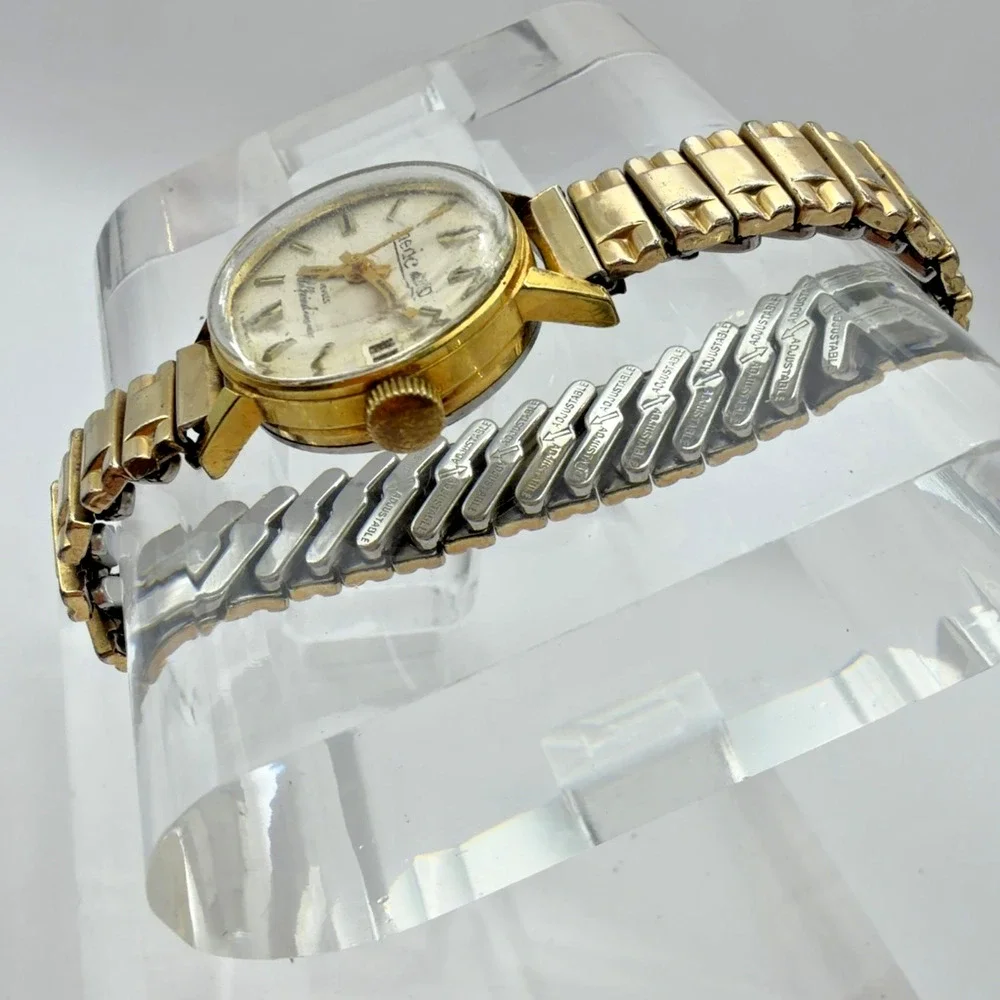 Medco 17 Jewels Selfwinding Swiss Made Ladies Watch Date Gold Tone Parts